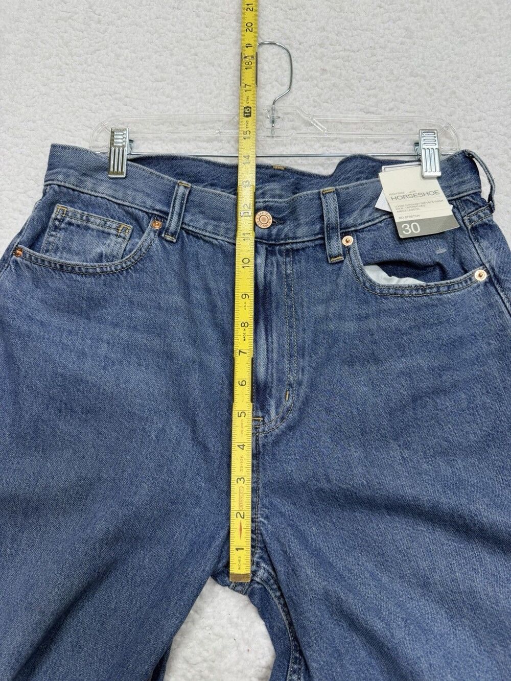 Gap Jeans Pants Women Blue High Rise Ultra Soft Horseshoe Preppy Boho Sz 30 NWT - Picture 4 of 9